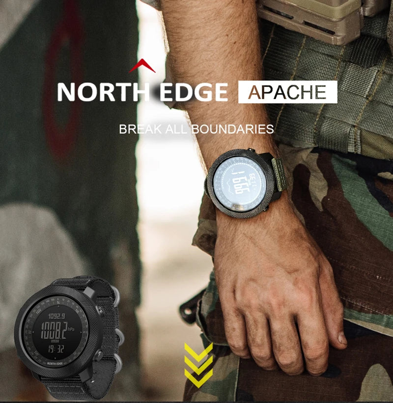 NORTH EDGE Sportuhr – Militär GPS-Uhr für Outdoor & Sport