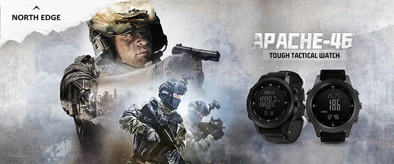 NORTH EDGE Sportuhr – Militär GPS-Uhr für Outdoor & Sport