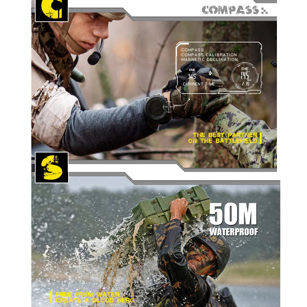 NORTH EDGE Sportuhr – Militär GPS-Uhr für Outdoor & Sport