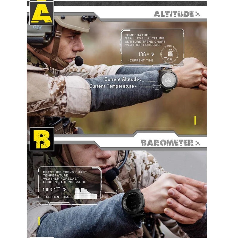 NORTH EDGE Sportuhr – Militär GPS-Uhr für Outdoor & Sport